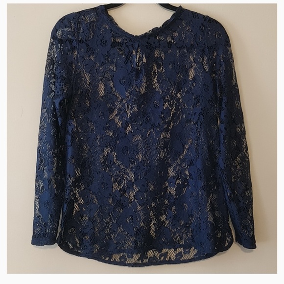 Zara Tops - Zara Sheer Floral Lace Top